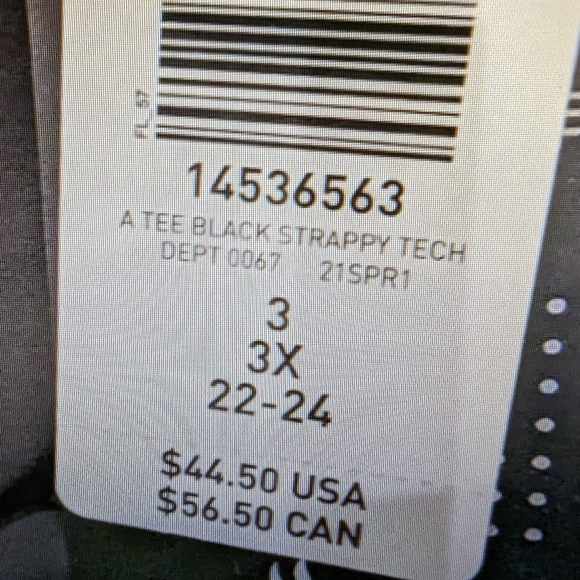 Torrid Tech Jersey Strappy Short Sleeve Active Tee, gray black 3x - Picture 9 of 9